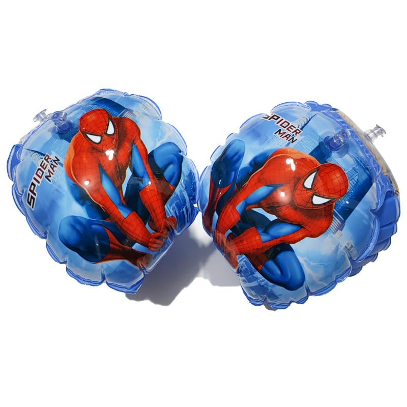 Proberos 2pcs Swimming Floats for Toddler Boys Dual Air Bag Design Blue Cartoon Print Spider Man Arm Floats PVC Inflatable Arm Floats for Young Swimmers Proberos 2pcs Swimming Floats for Toddler Boys Dual Air Bag Design Blue Cartoon Print Spider Man Arm Floats PVC Inflatable Arm Floats for Young Swimmers